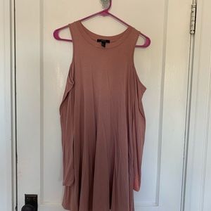 off the shoulder pink dress